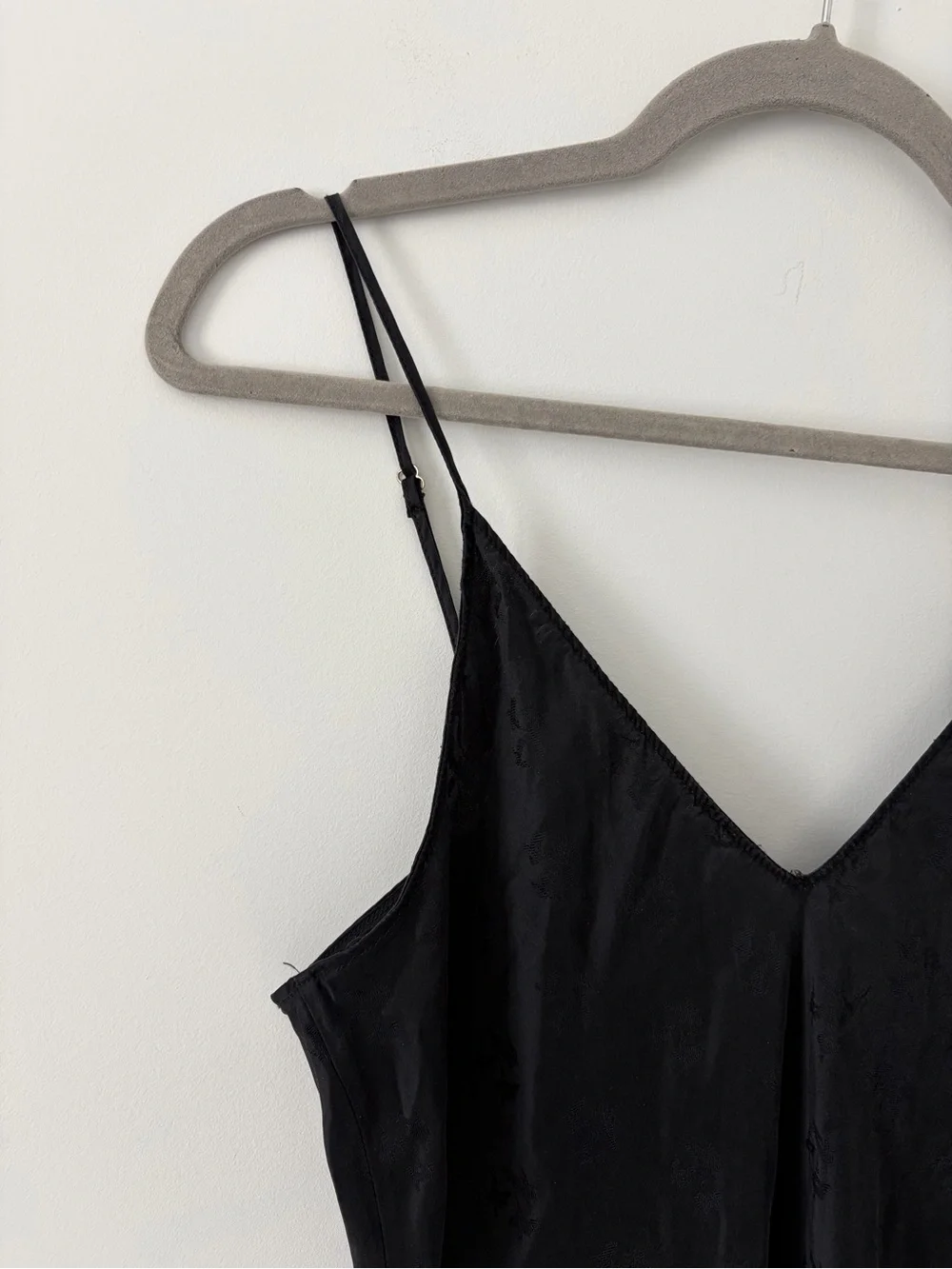 Billy Reid Black Silk Shirt Tail Sleeveless V Neck Floral Slip Midi Dress Large
